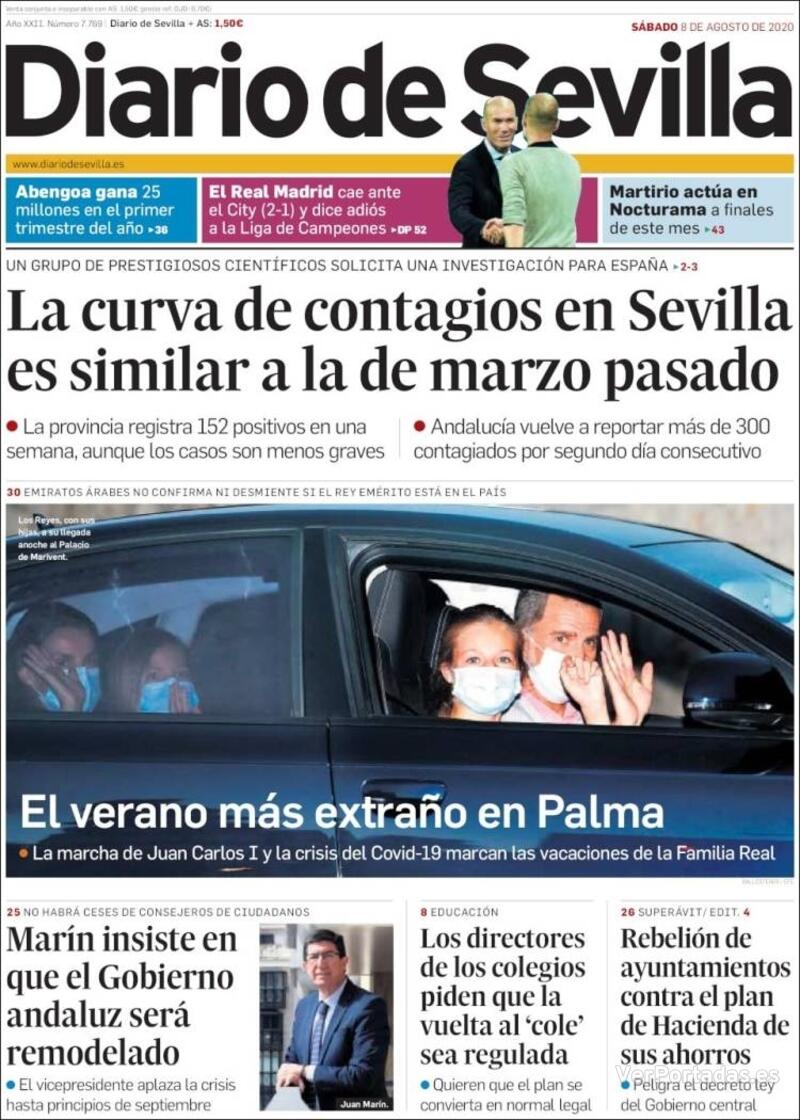 Portada Diario de Sevilla 2020-08-09