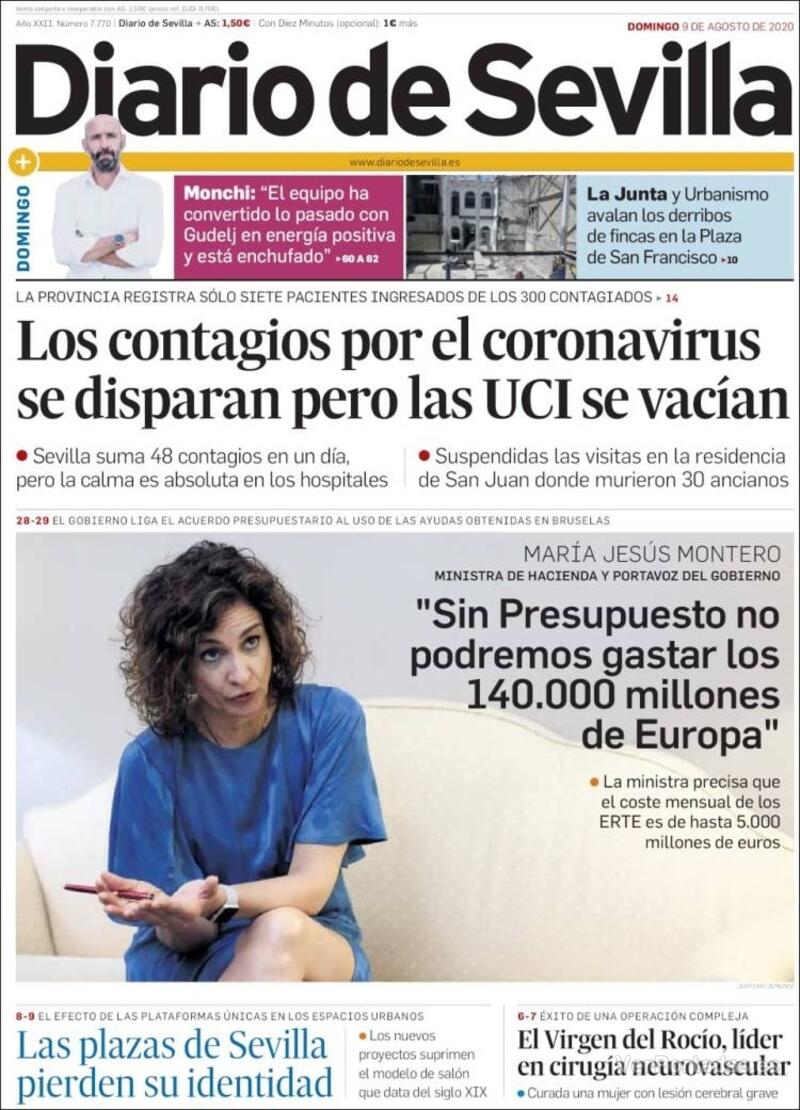 Portada Diario de Sevilla 2020-08-10