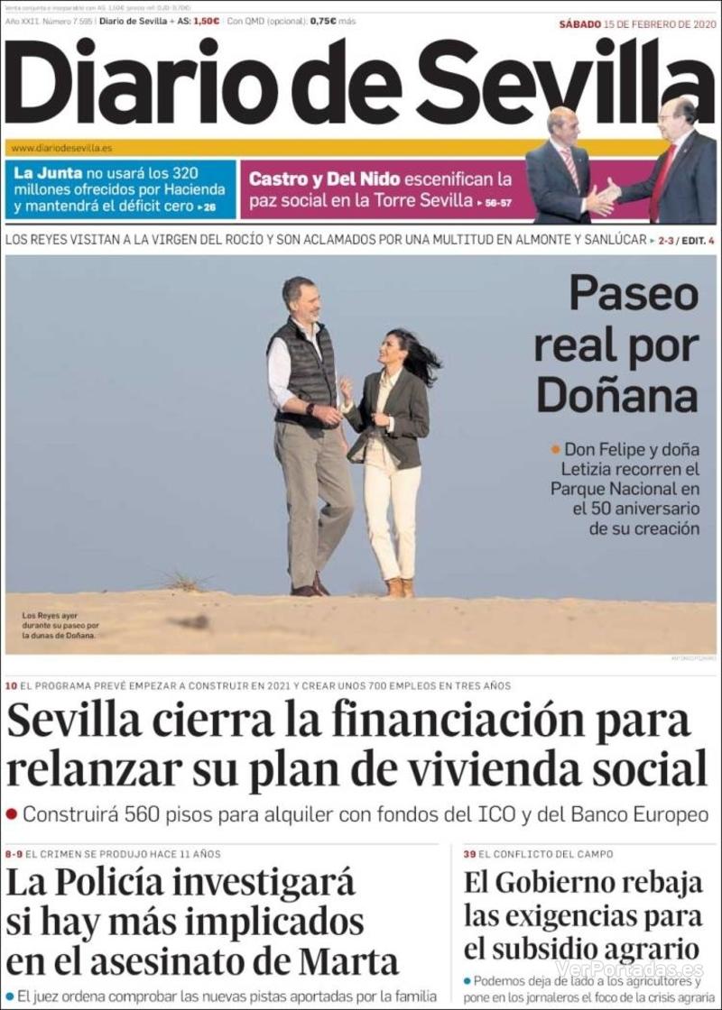 Portada Diario de Sevilla 2020-02-16