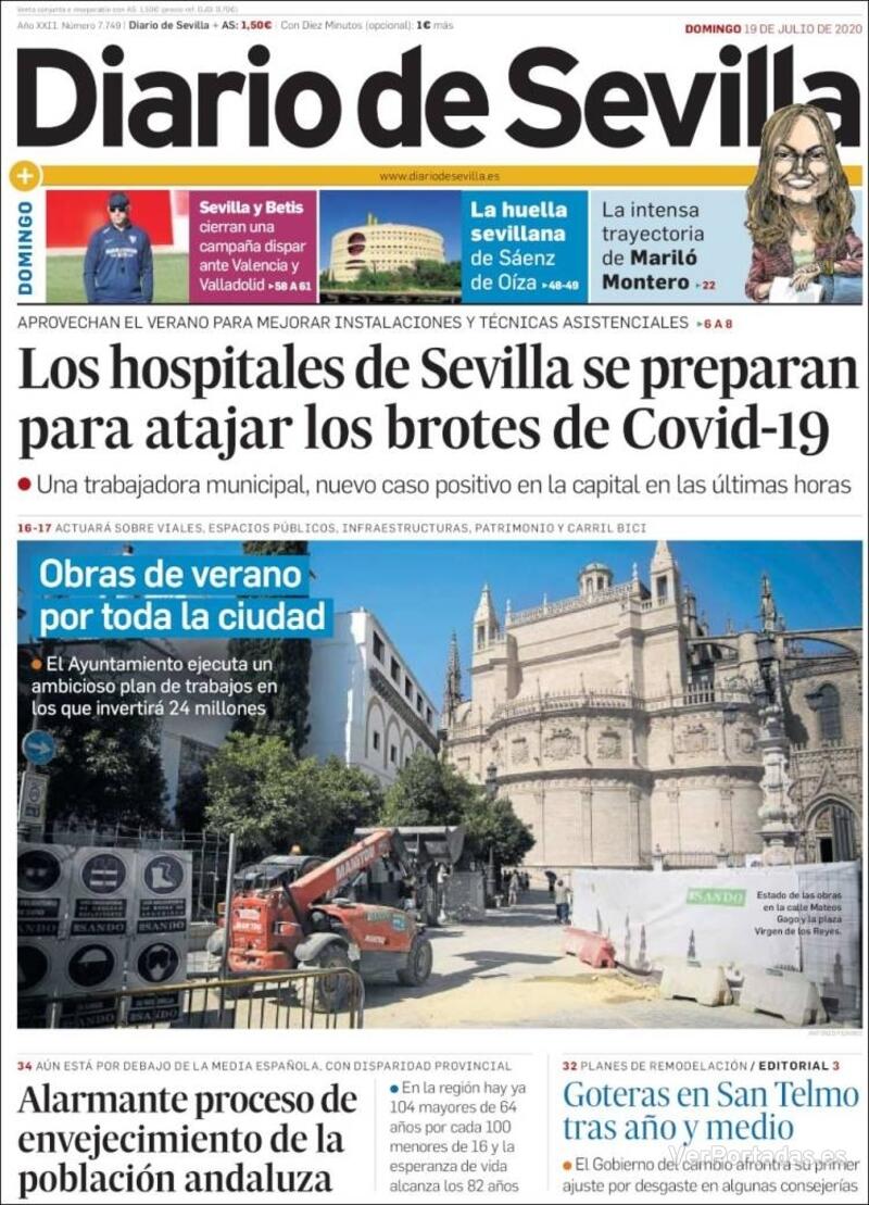 Portada Diario de Sevilla 2020-07-20