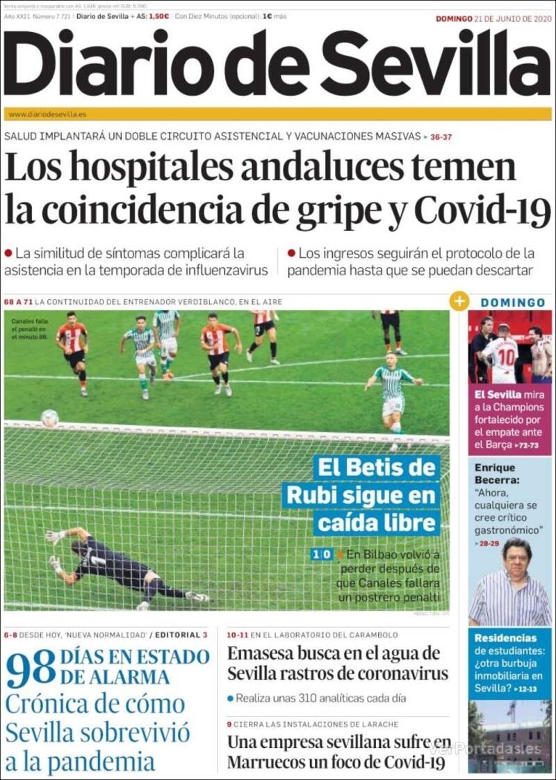 Portada Diario de Sevilla 2020-06-22