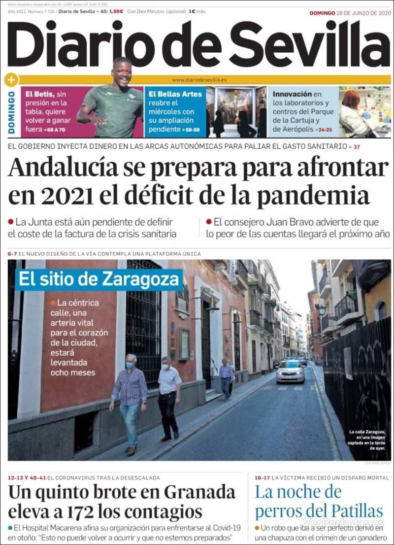 Portada Diario de Sevilla 2020-06-29
