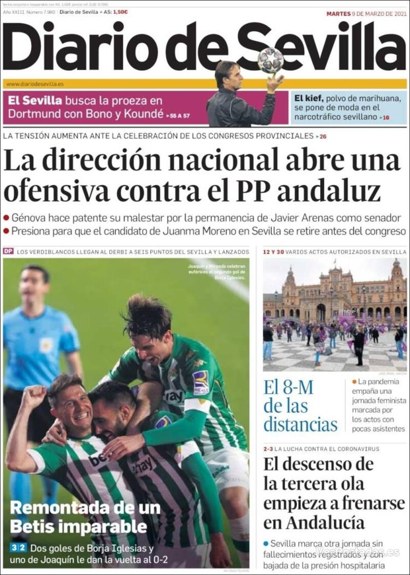 Portada Diario de Sevilla 2021-03-10