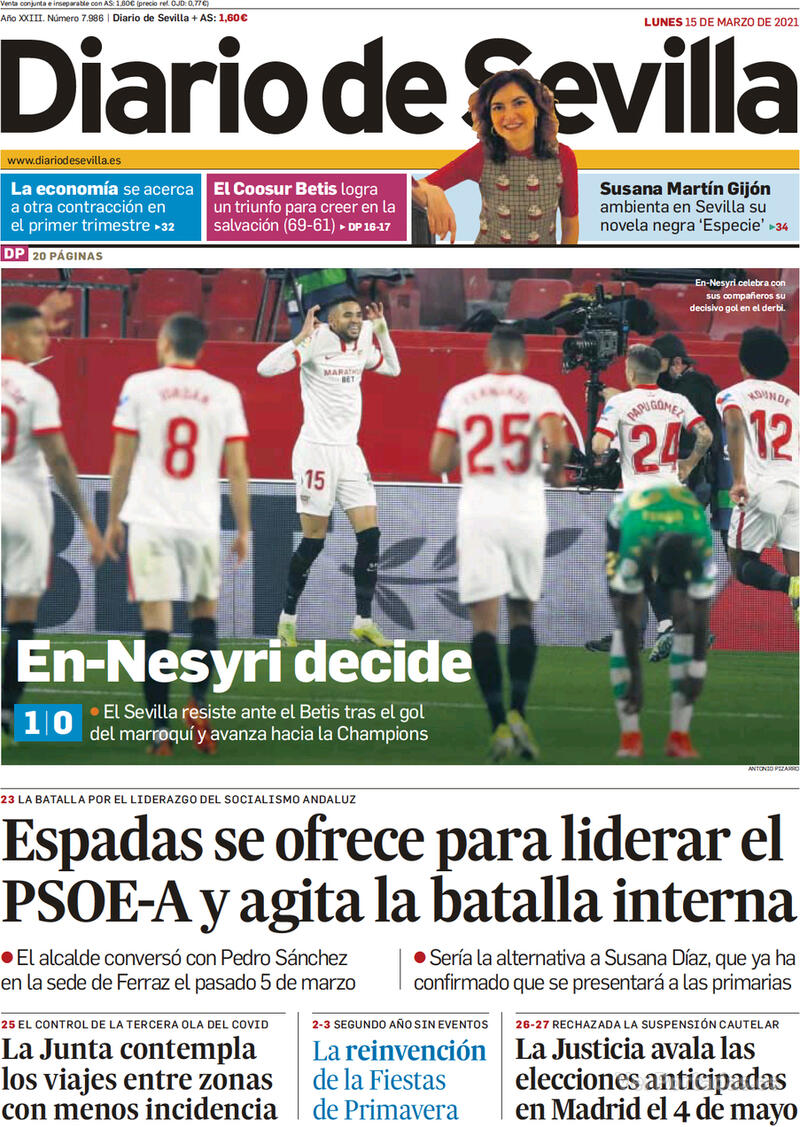 Portada Diario de Sevilla 2021-03-16