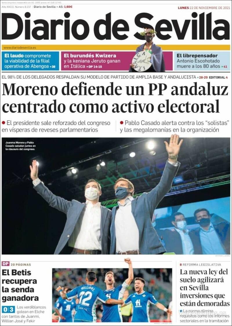 Portada La Voz de Galicia 2021-11-22
