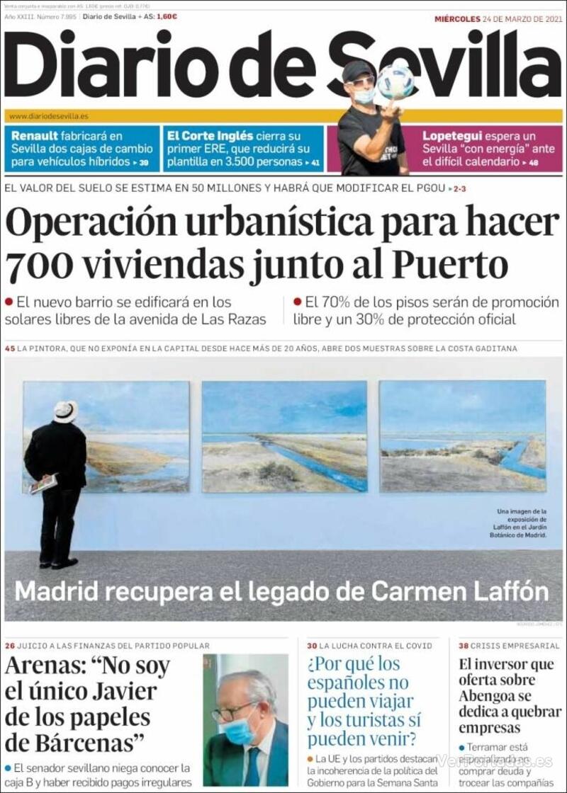 Portada Diario de Sevilla 2021-03-25