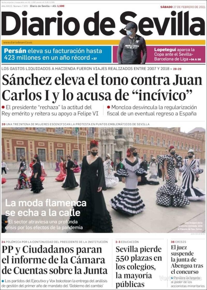 Portada Diario de Sevilla 2021-02-28