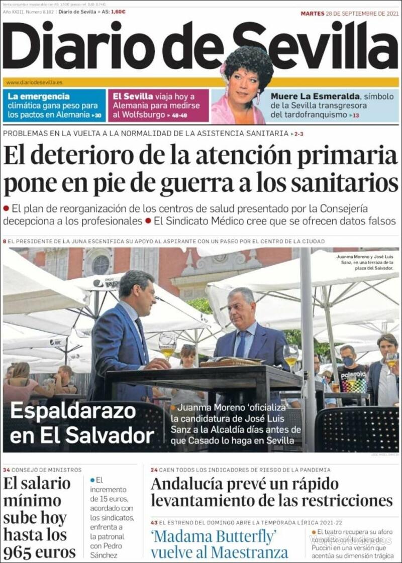 Portada La Voz de Galicia 2021-09-28
