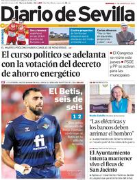 Portada Diario de Sevilla 2022-08-21