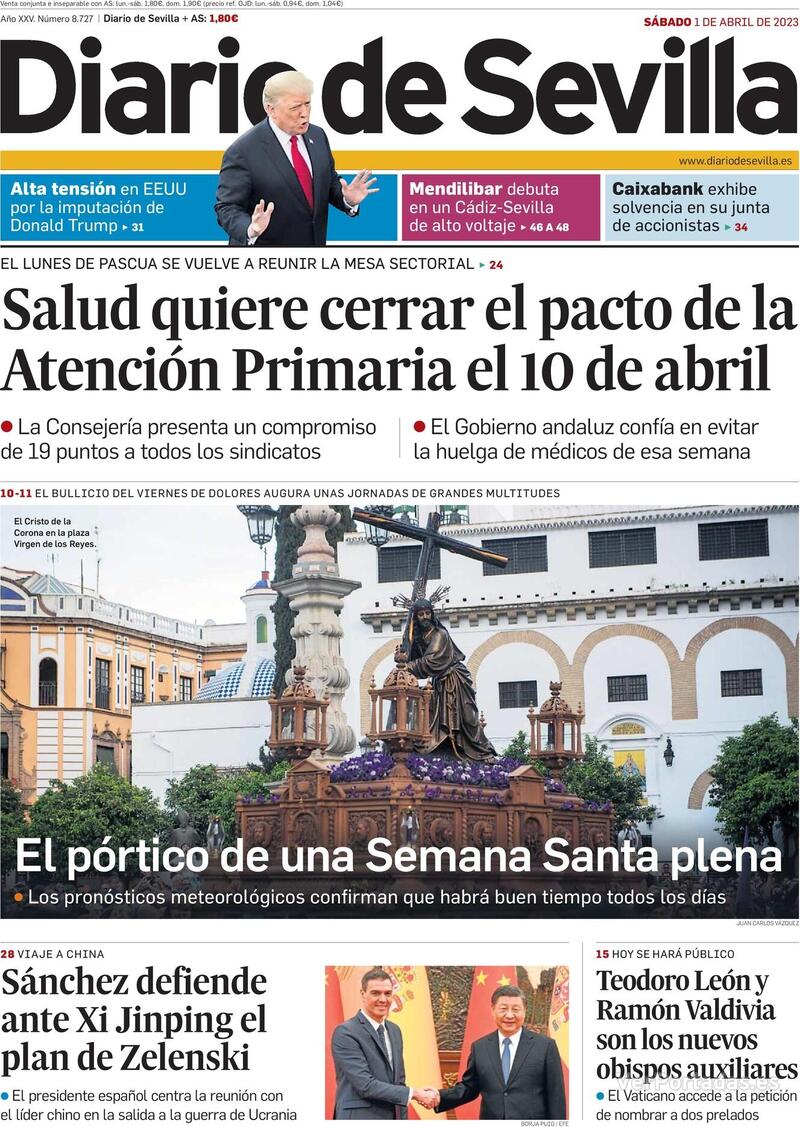 Portada Diario de Sevilla 2023-04-02