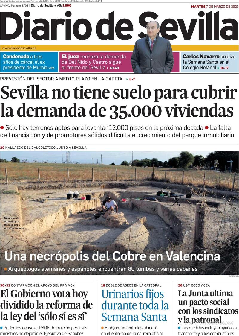 Portada Diario de Sevilla 2023-03-08