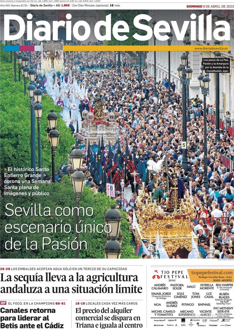 Portada Diario de Sevilla 2023-04-10
