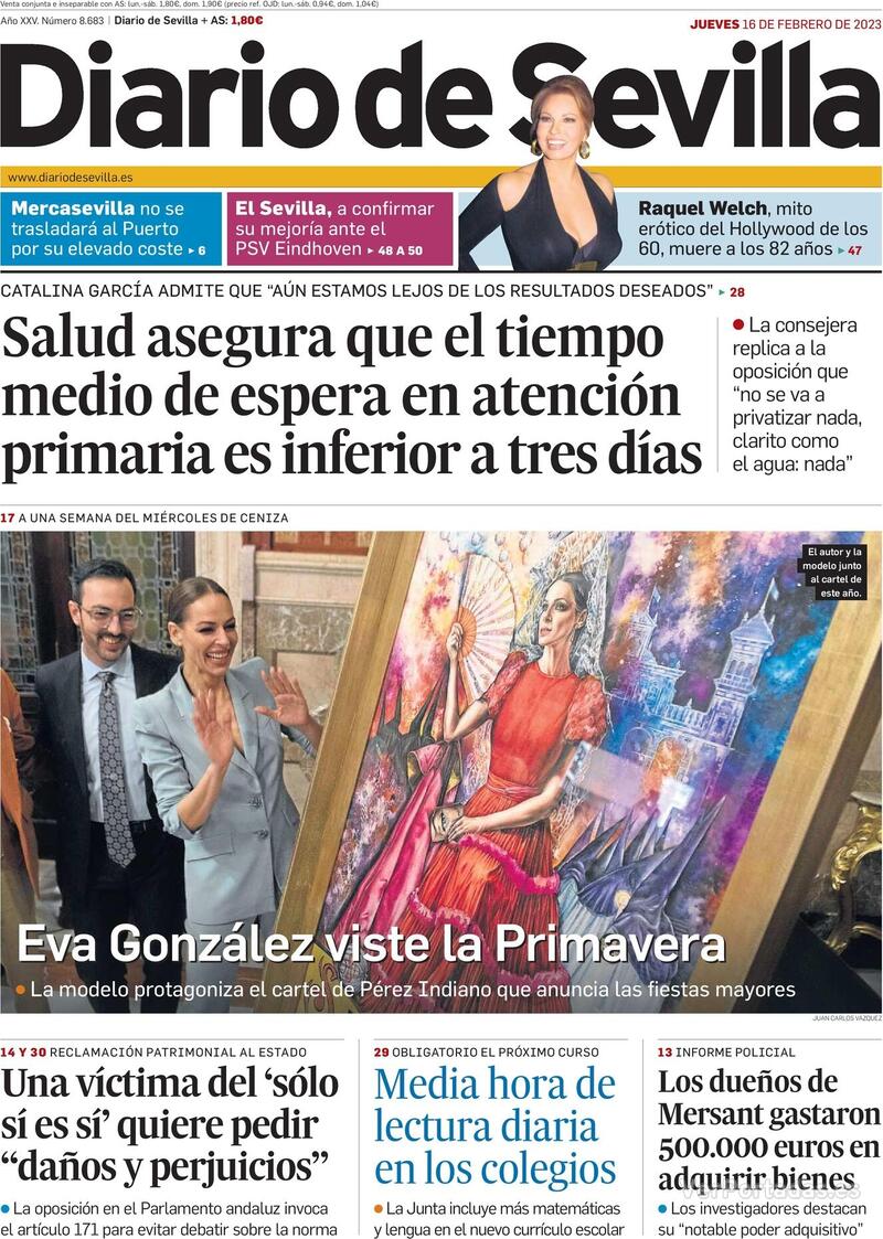 Portada Diario de Sevilla 2023-02-17