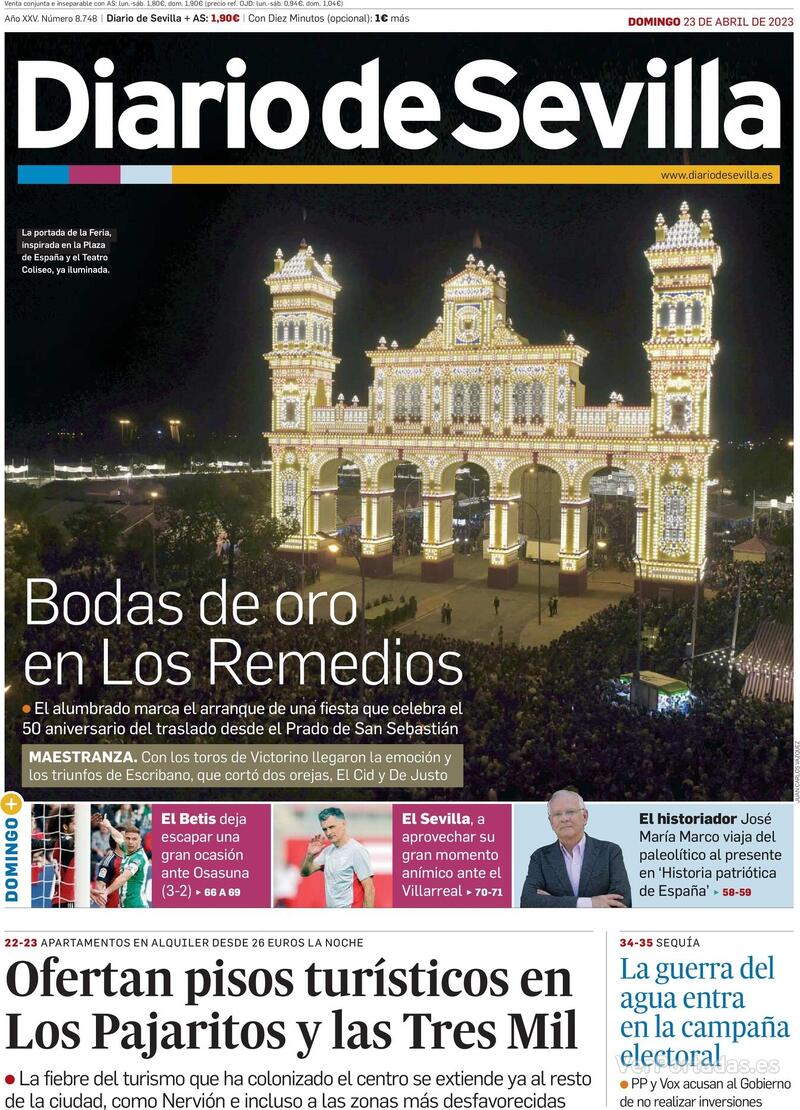 Portada Diario de Sevilla 2023-04-24