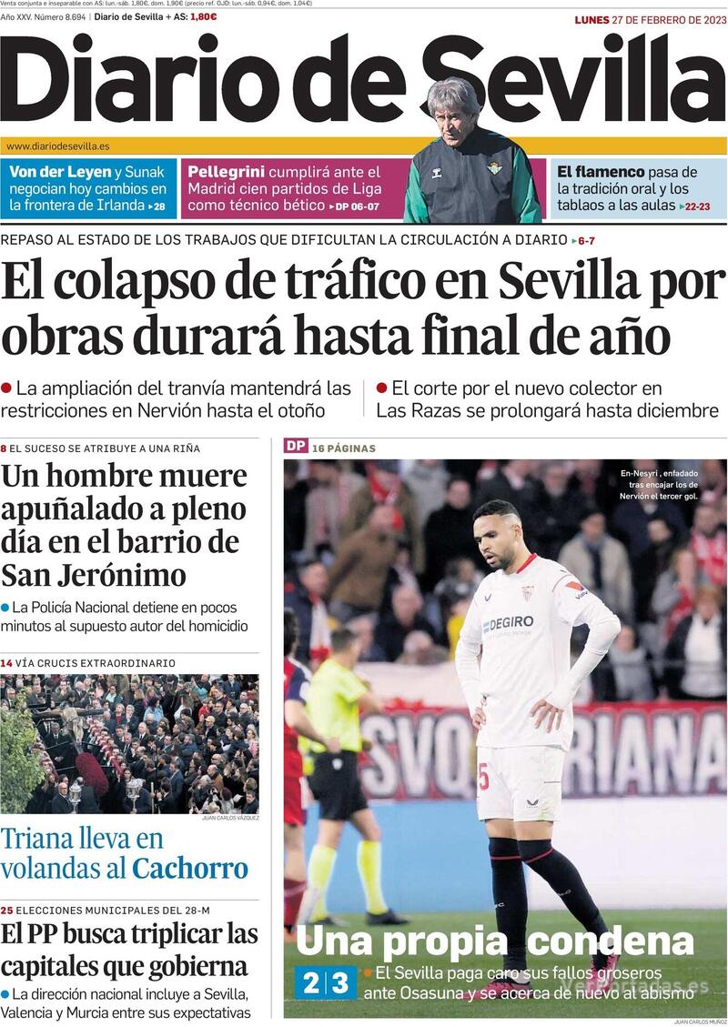 Portada Diario de Sevilla 2023-02-28