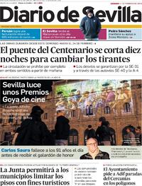 Portada Diario de Sevilla 2023-02-11