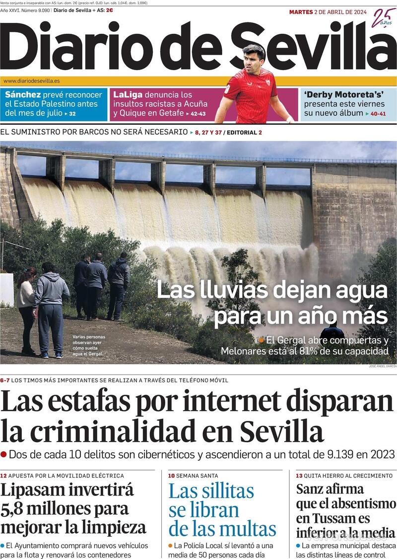 Portada Diario de Sevilla 2024-04-03