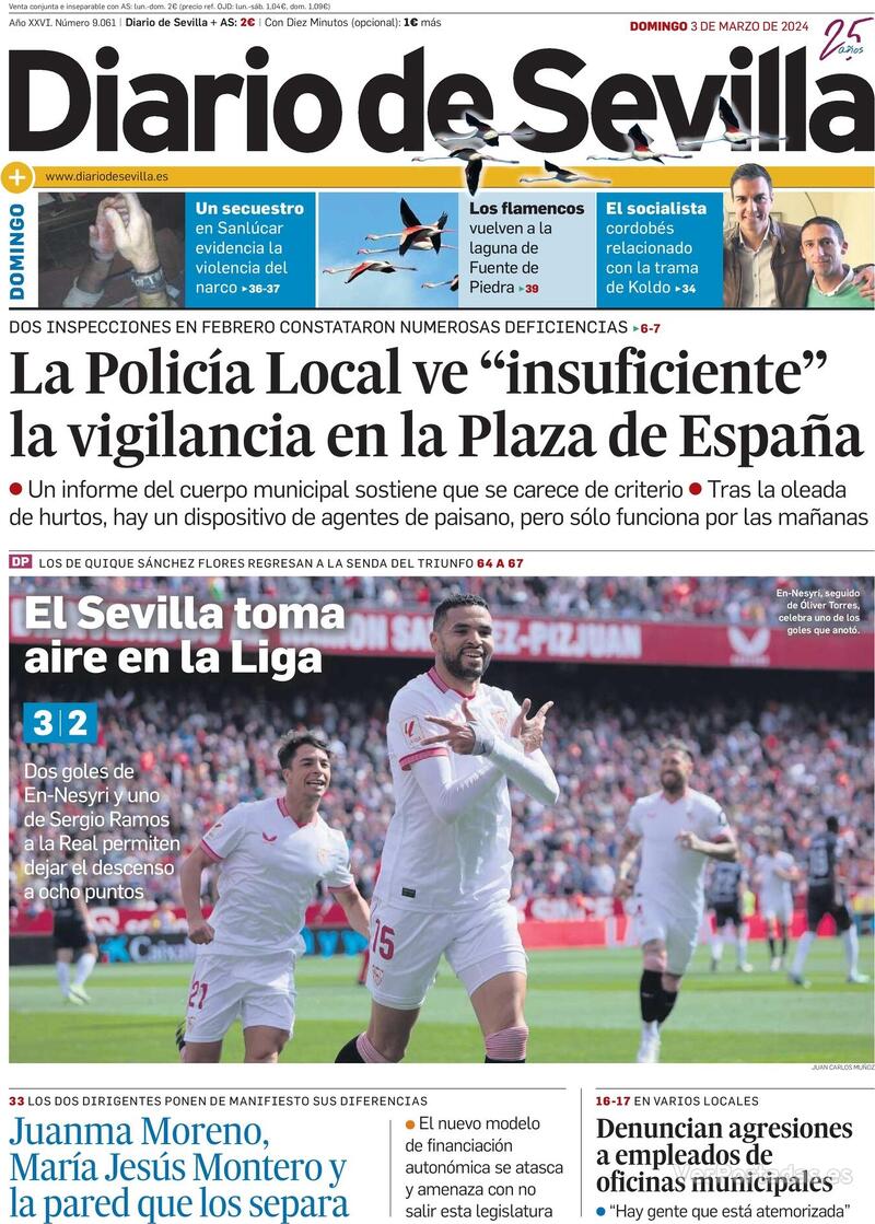 Portada Diario de Sevilla 2024-03-04