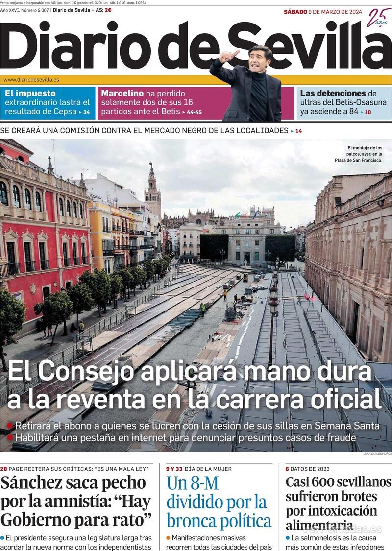 Portada Diario de Sevilla 2024-03-10