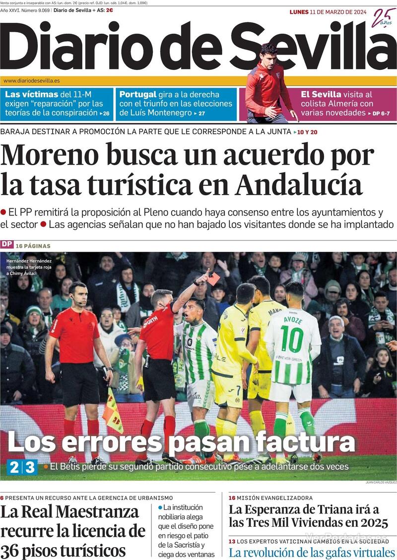 Portada Diario de Sevilla 2024-03-12