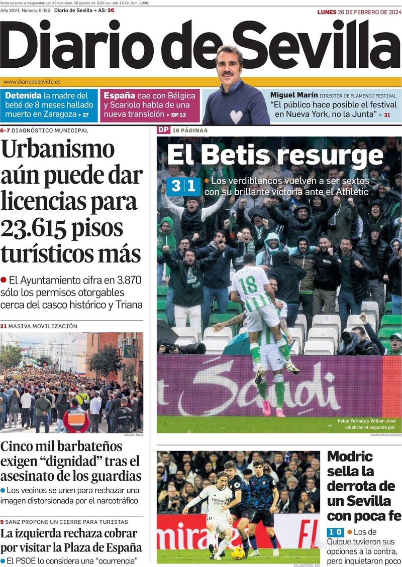 Portada Diario de Sevilla 2024-02-27