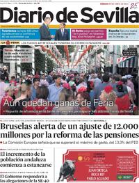 Portada Diario de Sevilla 2024-04-20