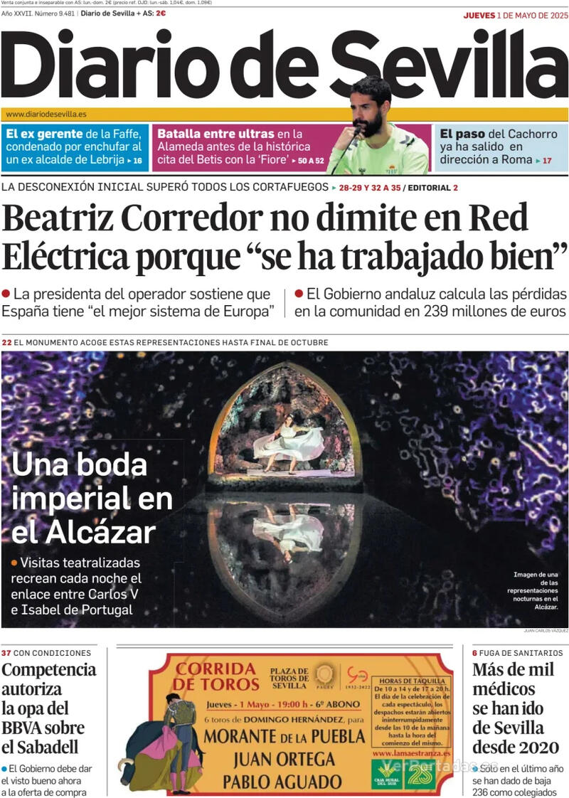 Portada La Voz de Galicia 2025-05-01