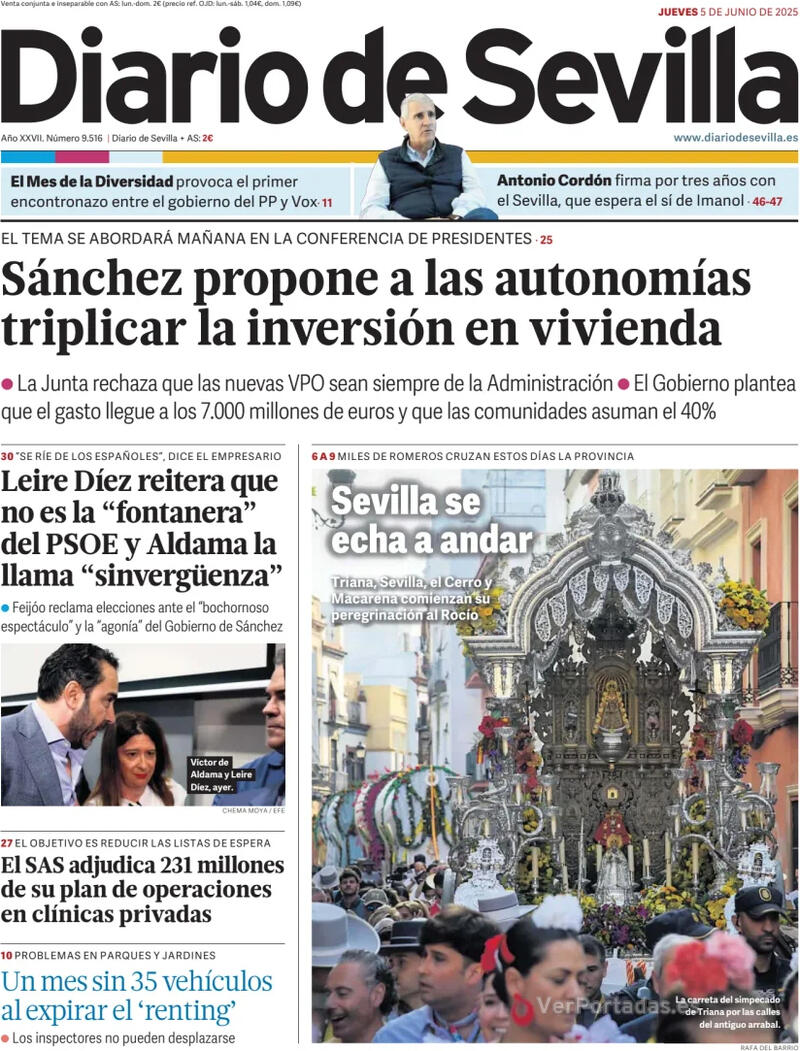 Portada La Voz de Galicia 2025-06-05