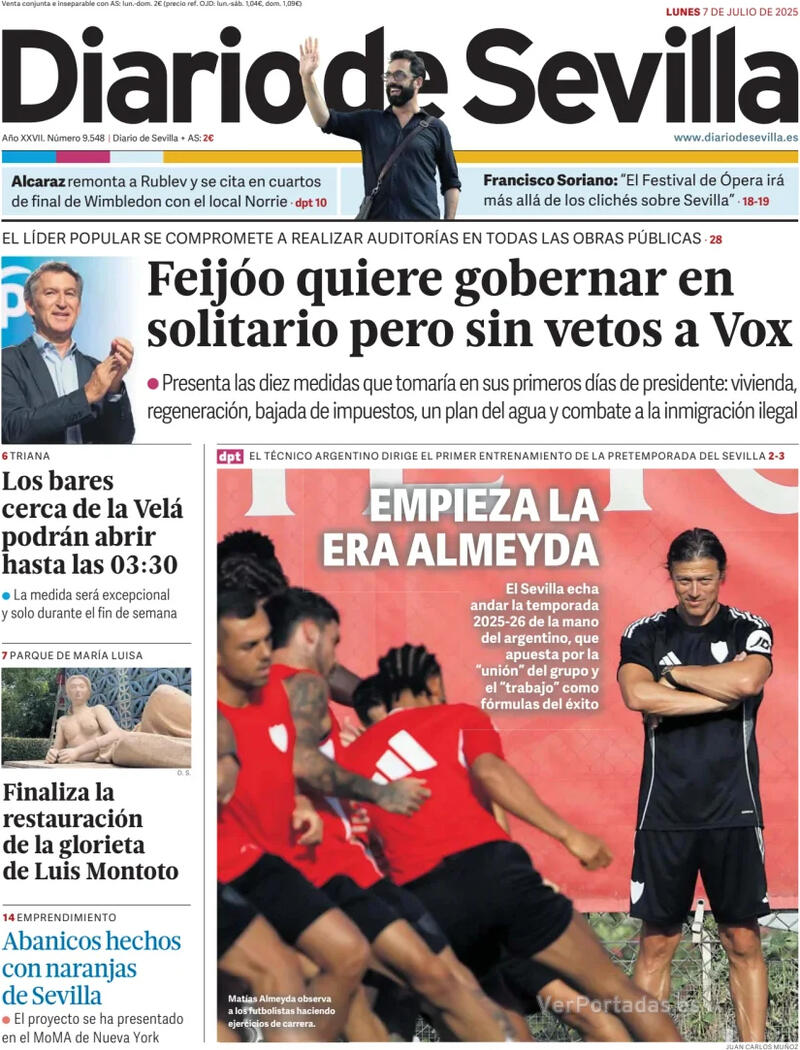 Portada La Voz de Galicia 2025-07-07