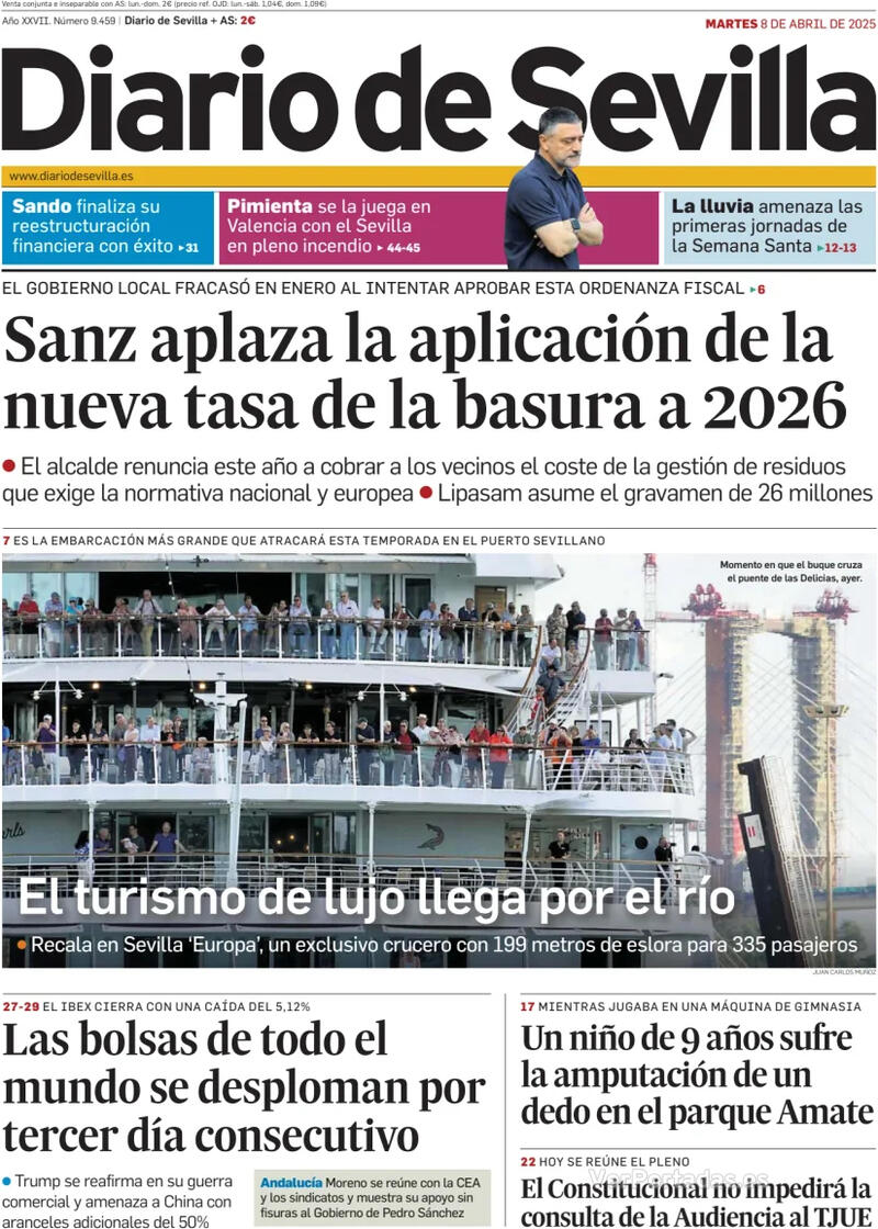 Portada La Voz de Galicia 2025-04-08