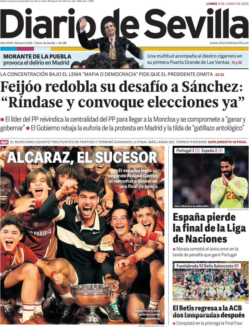 Portada La Voz de Galicia 2025-06-09