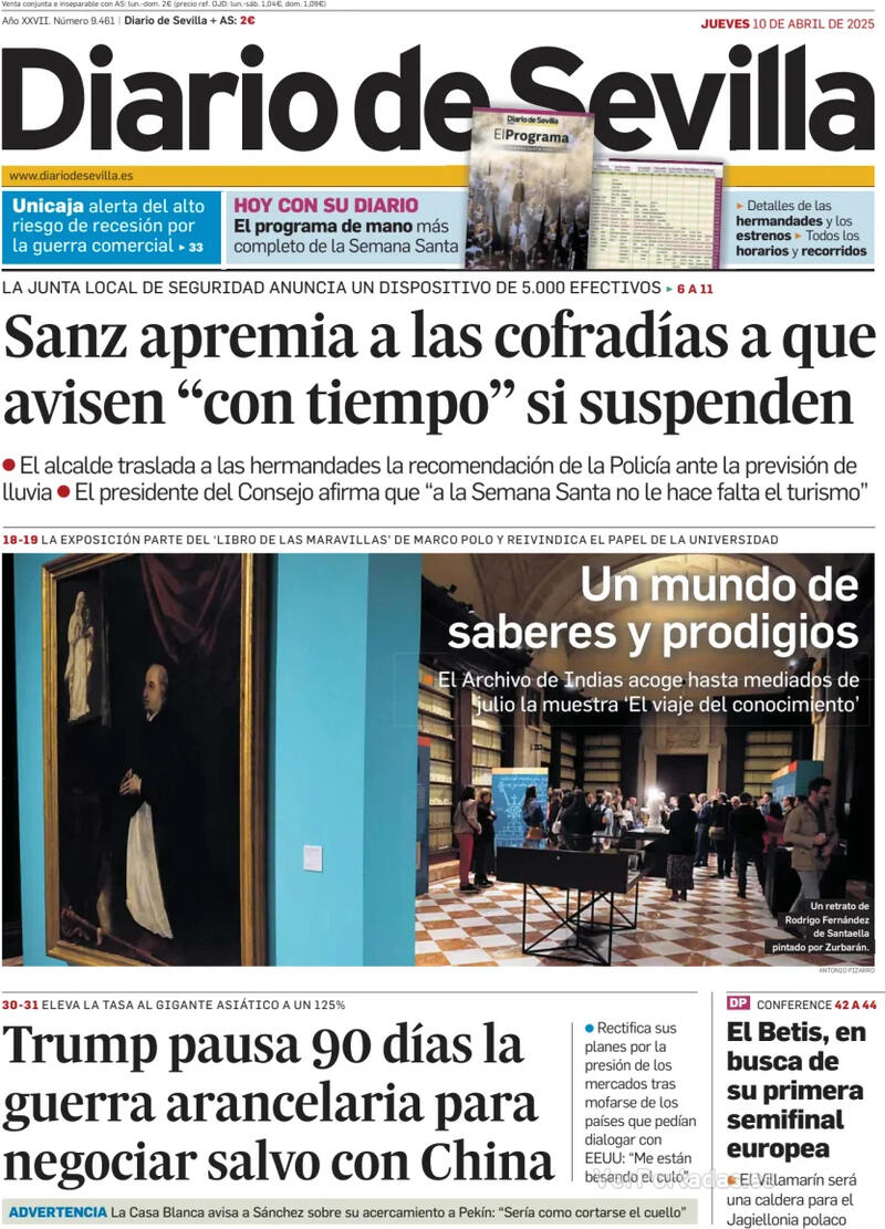 Portada La Voz de Galicia 2025-04-10