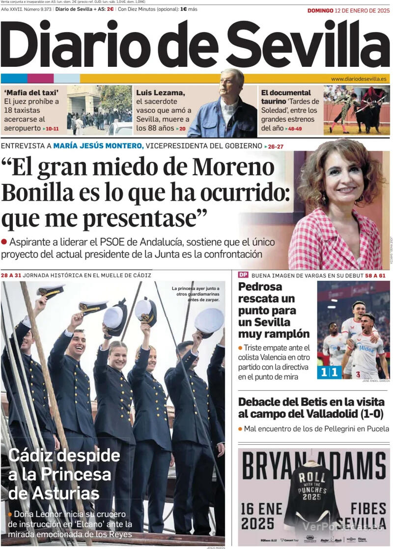 Portada La Voz de Galicia 2025-01-12