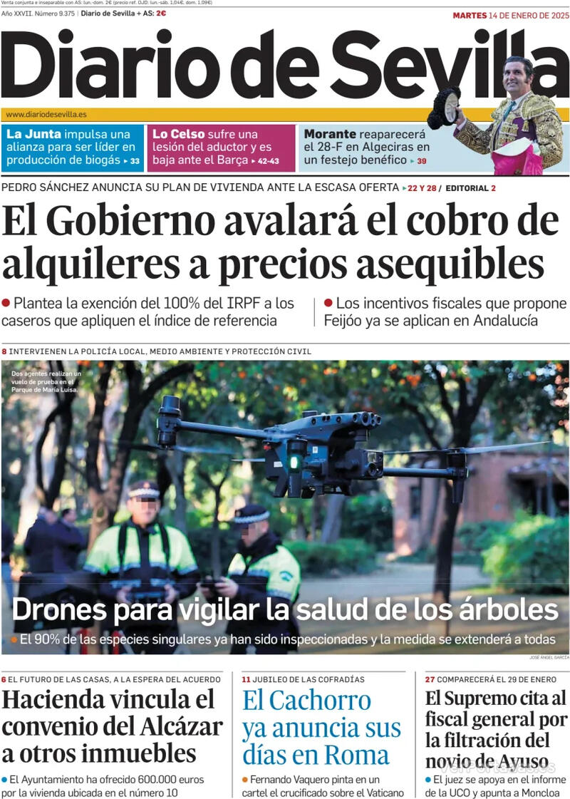 Portada La Voz de Galicia 2025-01-14