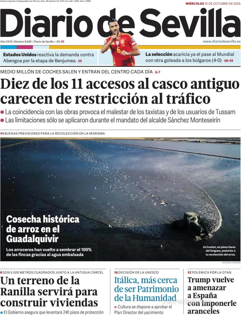 Portada La Voz de Galicia 2025-10-15