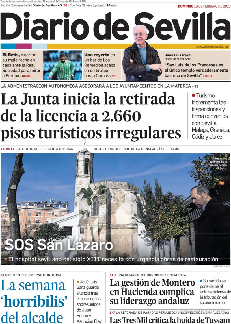 Portada La Voz de Galicia 2025-02-16