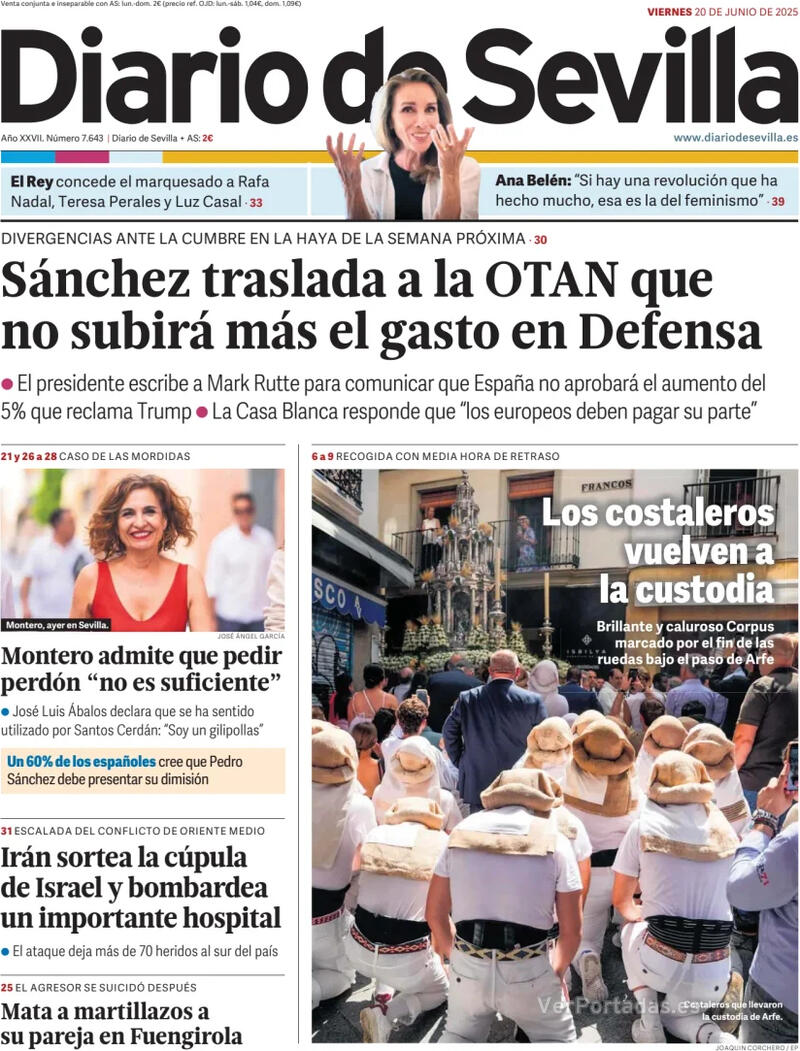 Portada La Voz de Galicia 2025-06-20