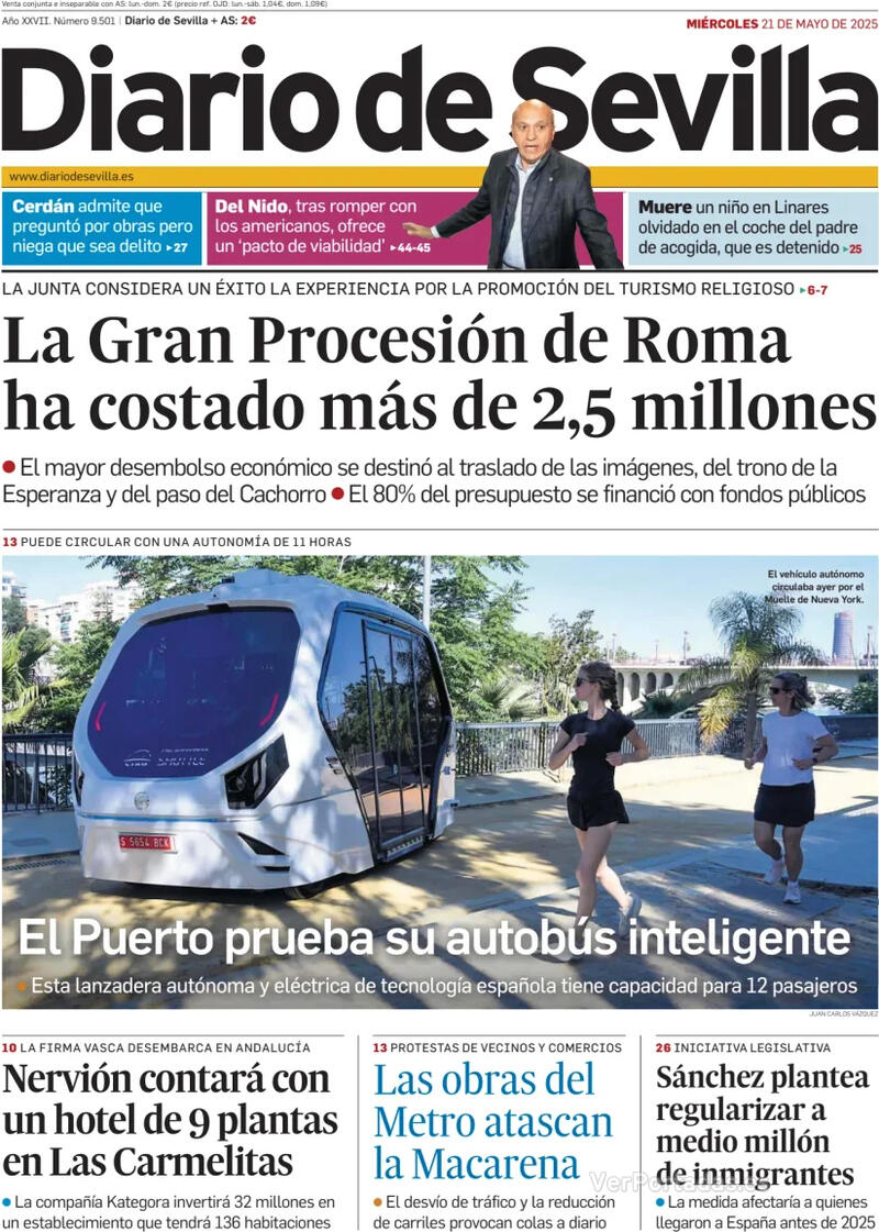 Portada La Voz de Galicia 2025-05-21