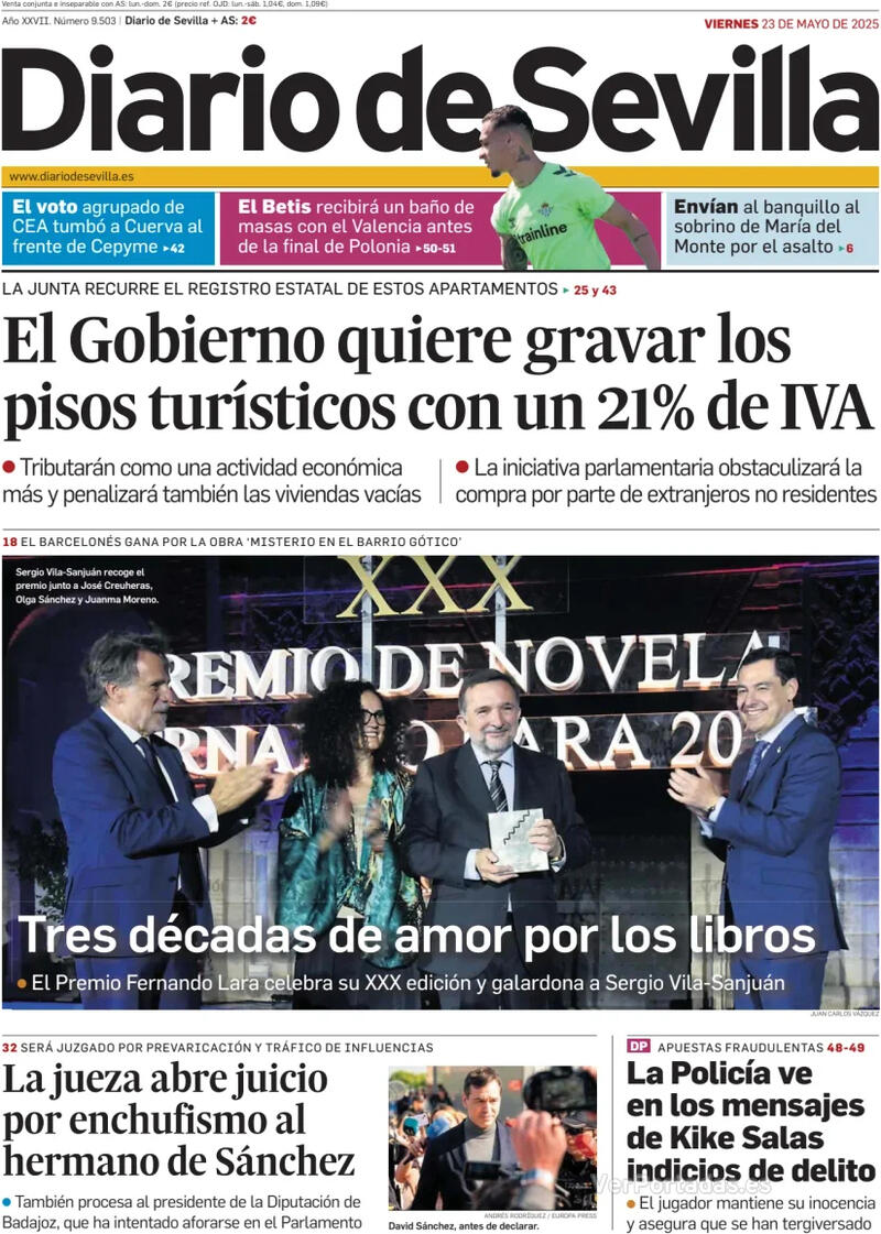 Portada La Voz de Galicia 2025-05-23