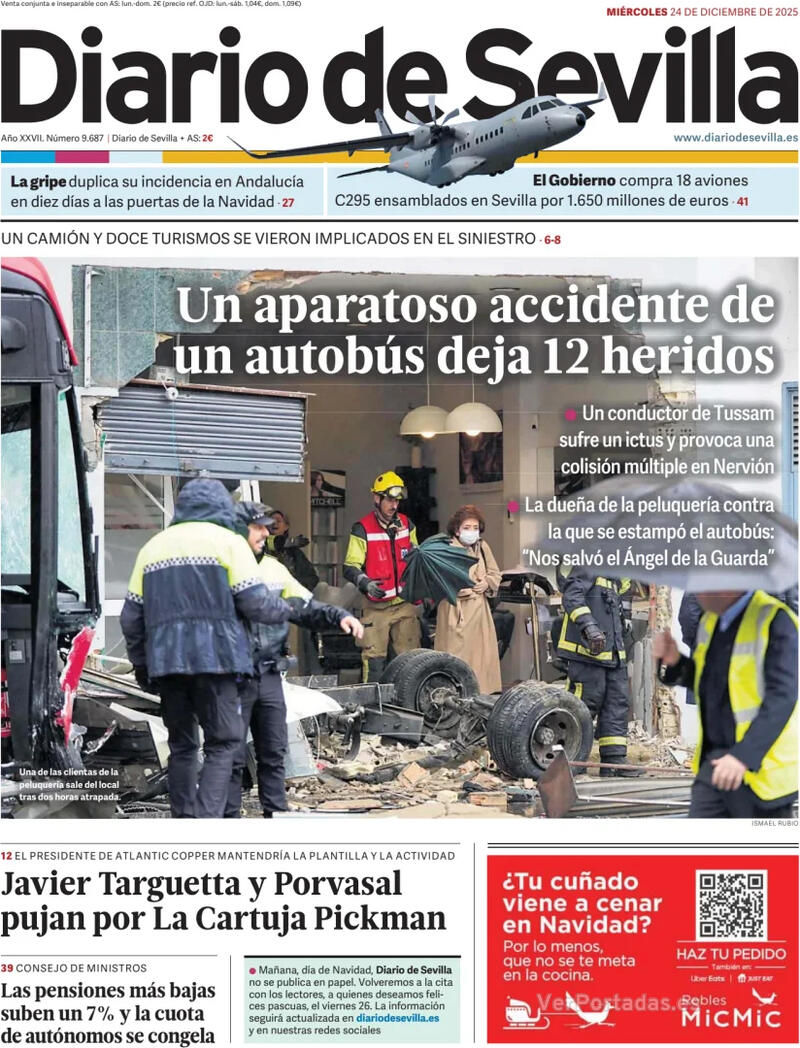 Portada La Voz de Galicia 2025-12-24
