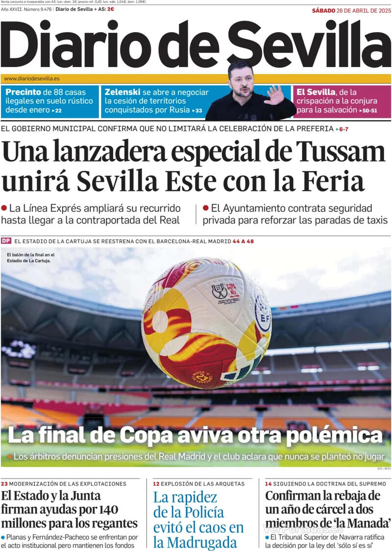 Portada La Voz de Galicia 2025-04-26