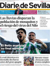 Portada periódico Diario de Sevilla