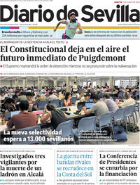 Portada periódico Diario de Sevilla