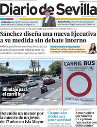 Portada periódico Diario de Sevilla