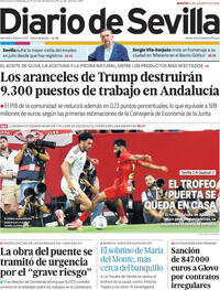 Portada periódico Diario de Sevilla