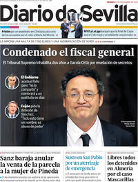 Portada Diario de Sevilla 2025-11-21