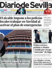 Portada Diario de Sevilla 2025-11-28