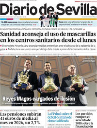 Portada Diario de Sevilla 2025-11-29