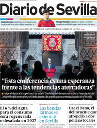 Portada periódico Diario de Sevilla
