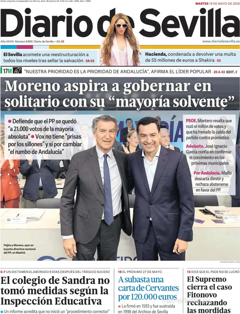 Portada La Voz de Galicia 2026-05-19